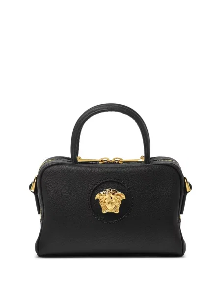 Geanta de piele Versace din piele negru