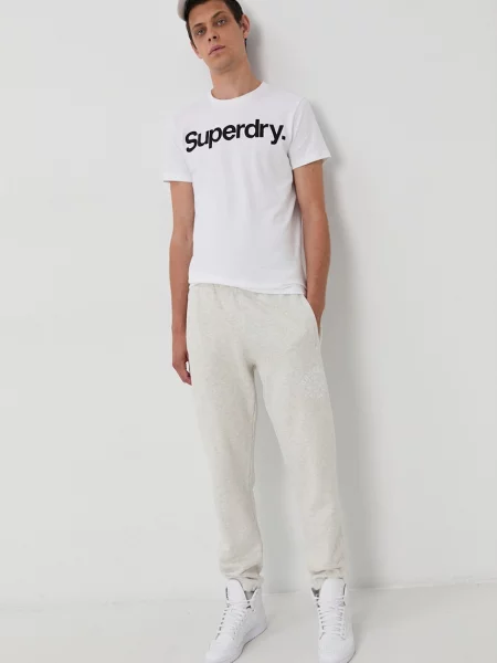 Hlače Superdry siva