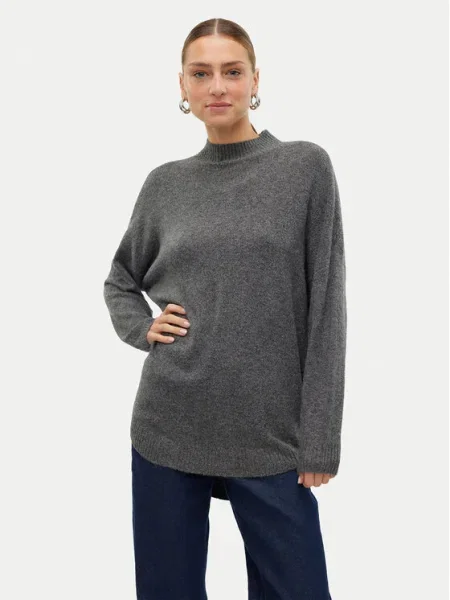VERO MODA Pulóver VMPlaza sötétszürke szürke