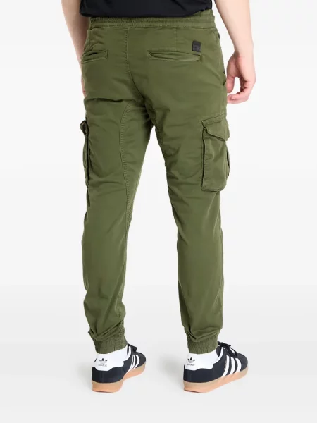 Pantaloni cargo Alpha Industries din țesătură twill verde