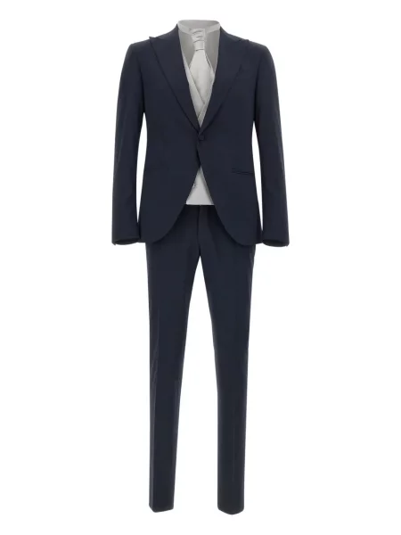 Oblekový jednořadý oblek Corneliani modrý