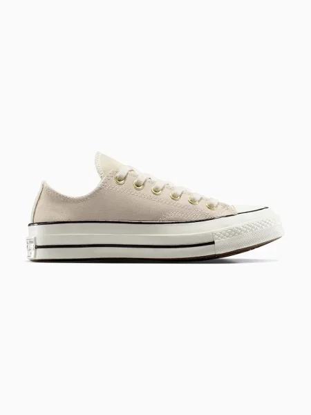 Велурени кецове Converse Chuck 70 бежово