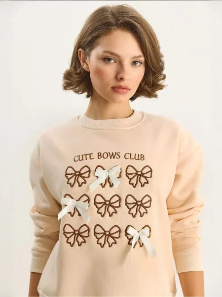 Bianco Lucci Mikina Sweatshirts' černá
