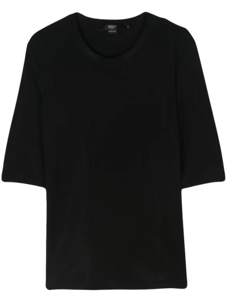 Tricou Seventy din jerseu negru