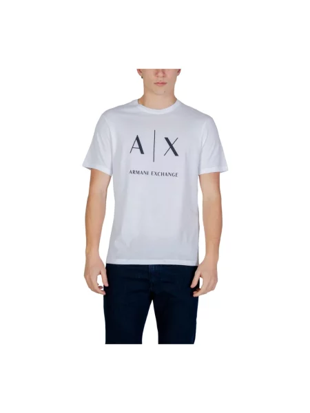 Koszulka Armani Exchange z krótkim rękawem biała