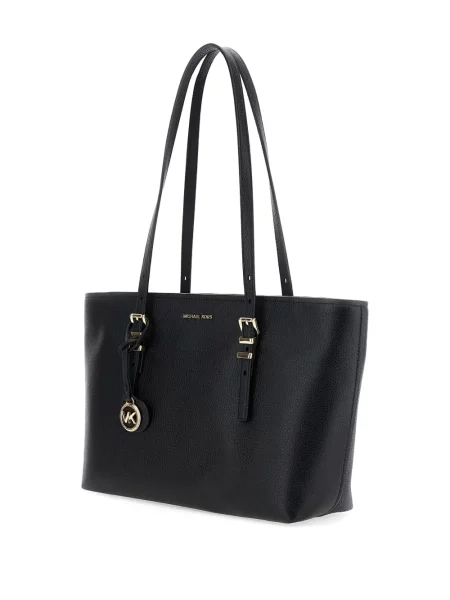 Spodnie Michael Michael Kors skórzane bez obcasa plecione różowe