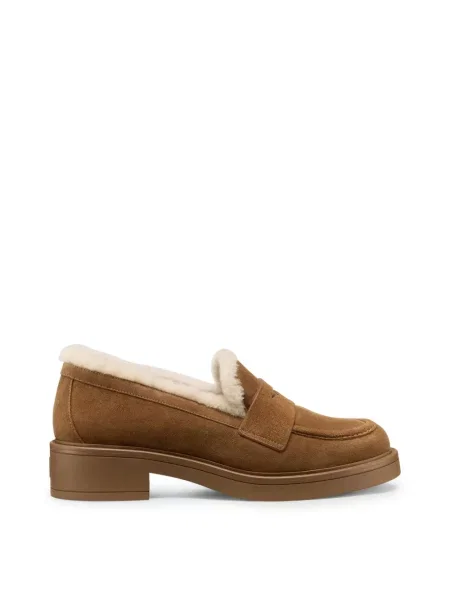 Botki Stuart Weitzman wełniane brązowe