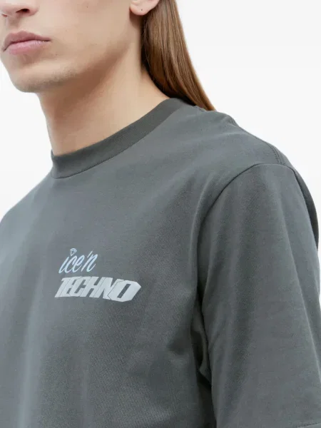 Tricou Ice & Techno cu imagine cu decolteu rotund gri