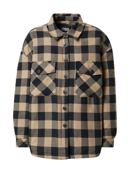 Cămașă Urban Classics de flanelă negru