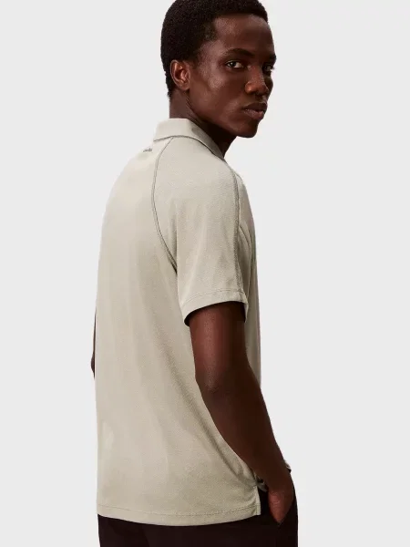 Стрейчевое поло Calvin Klein бежевое