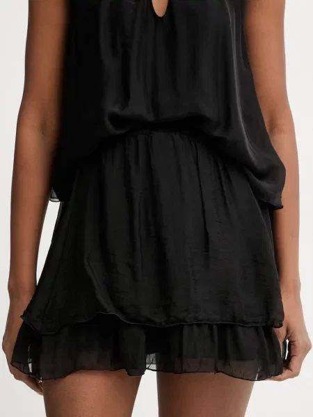 Haveone spódnica z dodatkiem jedwabiu czarna