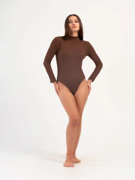 C&City Tričkové body tmavě hnědá