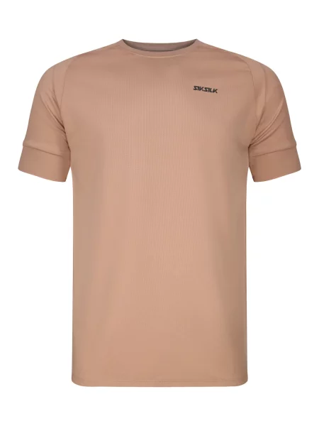 SikSilk Tricou maro cappuccino negru
