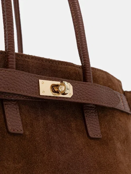 Замшевая сумка Answear.lab коричневая