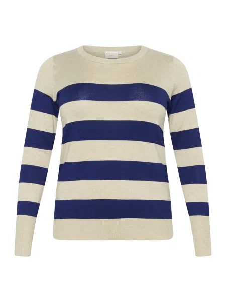 KAFFE CURVE Svetr Lizzy / tmavě modrá béžová