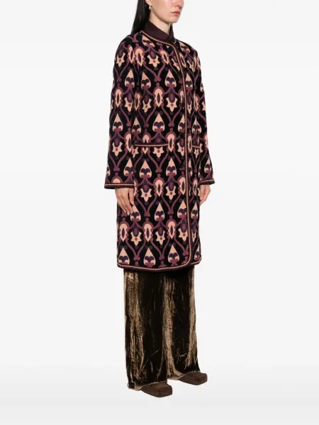 Płaszcz Etro z wzorem paisley dwustronny niebieski