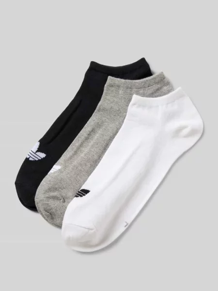 Krótkie skarpety z logo w zestawie 3 szt. Adidas Originals białe