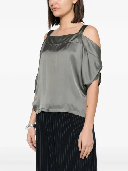 Top Collection Privée? din satin verde
