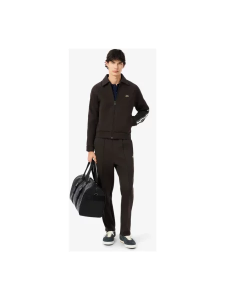 Lacoste spodnie dresowe z bawełną brązowe