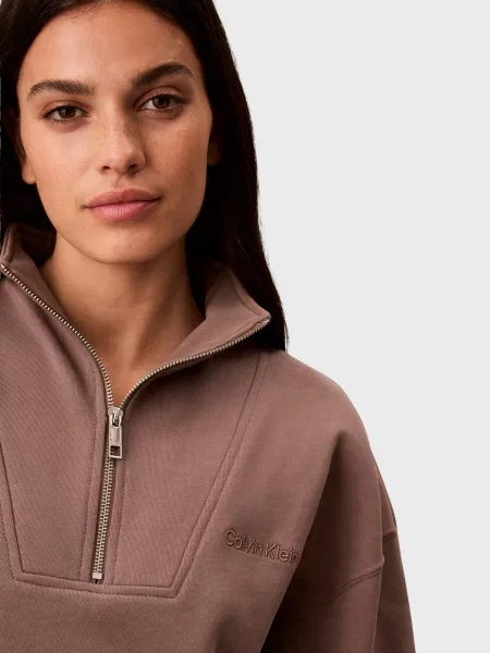 Махровый свитер Calvin Klein коричневый