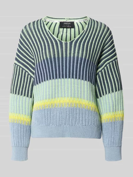 Sweter z dzianiny o kroju oversized z dekoltem w serek Marc Cain