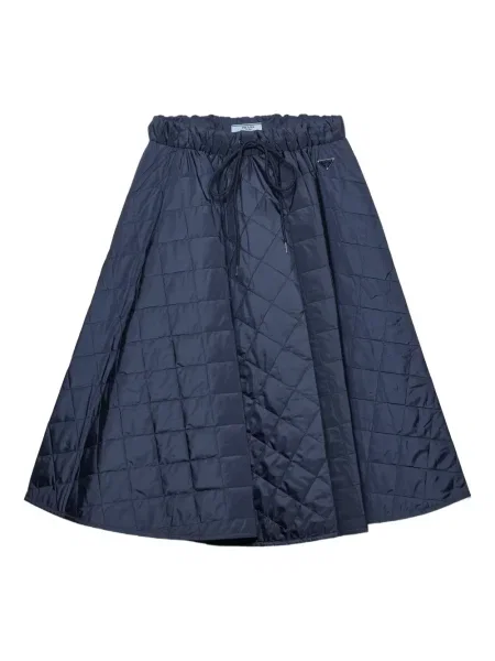 Fustă midi Prada până la genunchi albastru