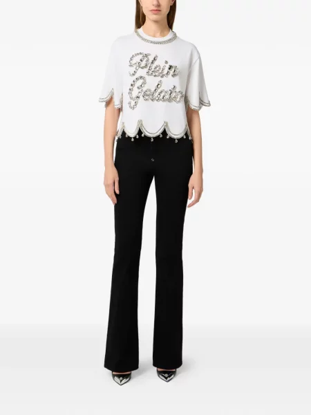 Decupat tricou Philipp Plein alb