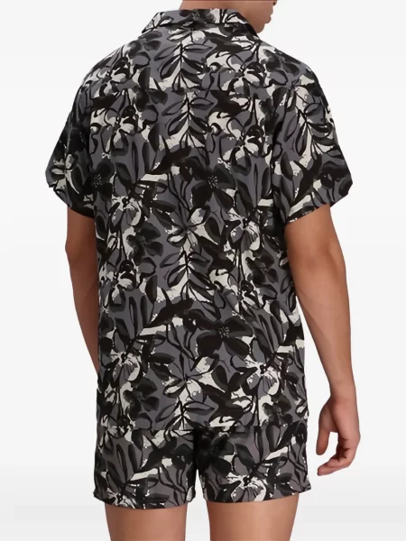 Cămașă Boss cu model floral gri