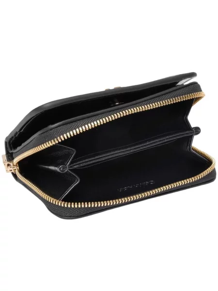 Portofel Calvin Klein Ck Croc Medium Flap Zip Around negru