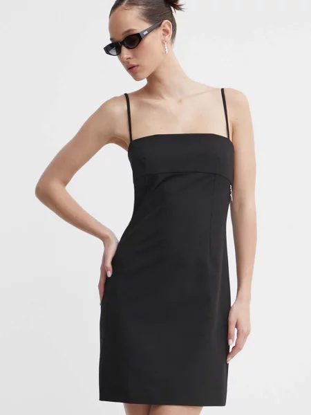 HUGO rochie mini mulata negru