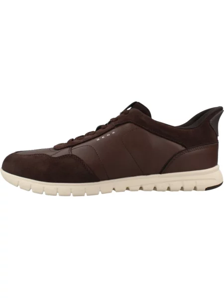 Sneakersy Geox skórzane brązowe
