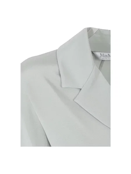 Lniana marynarka Max Mara zielona