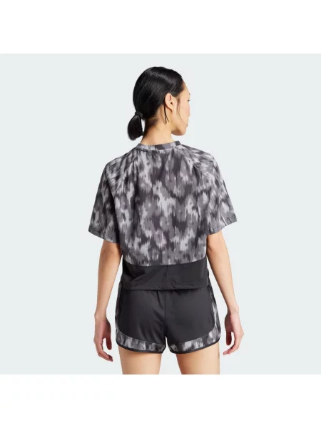 Koszulka Train Essentials Allover Print Flower Tie-Dye czarna