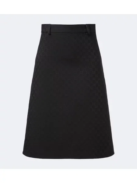 Fustă midi Gucci negru