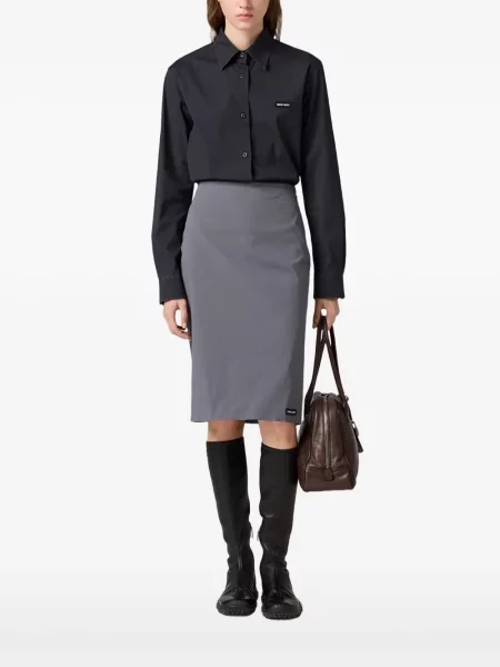 Cămașă Miu Miu din poplin negru