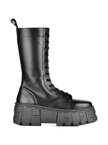 Botine Altercore cu șireturi cu platformă din dantelă negru