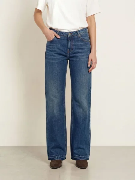Ba&Sh Rovné Džíny Vana blue blue jeans modré