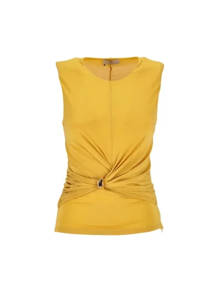 Top Elisabetta Franchi bez rękawów żółty