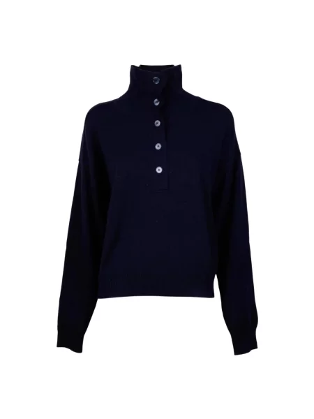 Sweter z golfem Seventy z kaszmiru niebieski