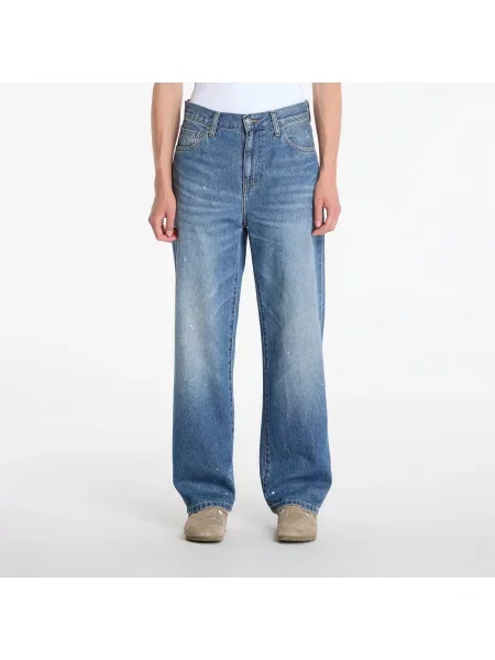 Blugi Carhartt WIP W Arin Pant Blue Destroy Wash Splatter 29 albastru