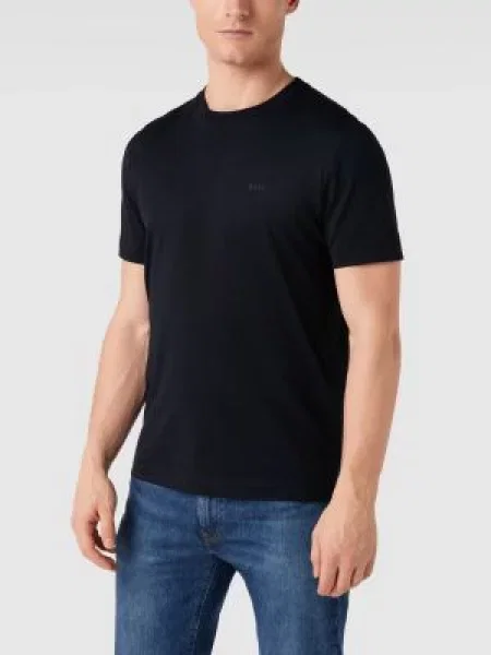 T-shirt z bawełny model ‘Thompson’ Boss niebieska