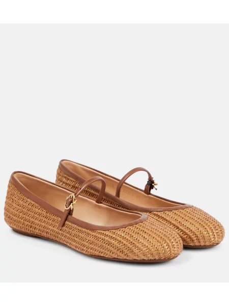 Balerini Gianvito Rossi din piele maro
