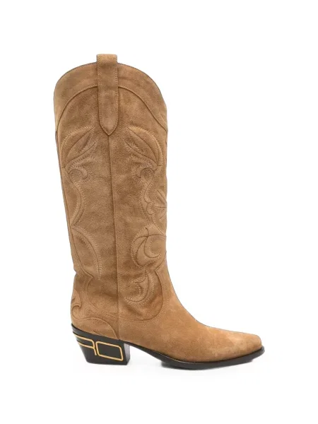 Botine Etro cu broderie din piele de căprioară
