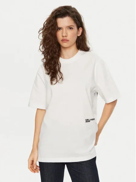 Karl Lagerfeld Jeans Tricou alb