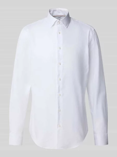 Koszula biznesowa o kroju slim fit z czystej bawełny Jake*s biała