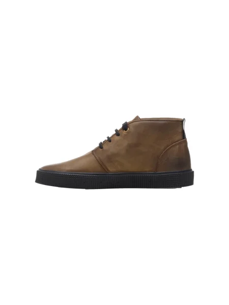 Pantofi Sanjo din piele maro