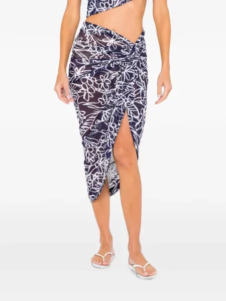 Fustă midi Jbq cu model floral cu imagine albastru