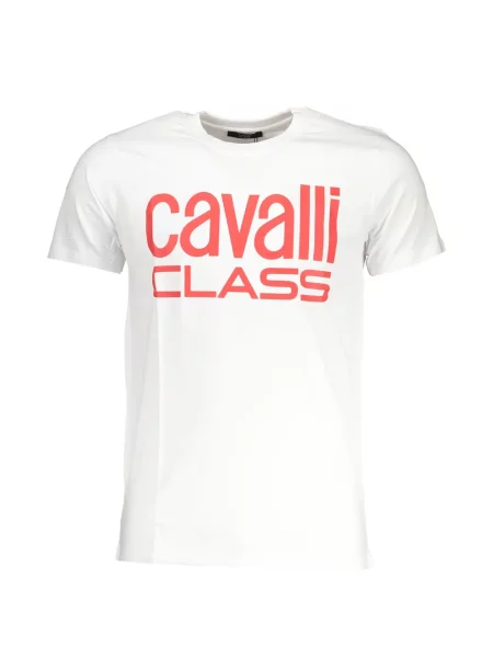Tricou Cavalli Class cu imagine alb