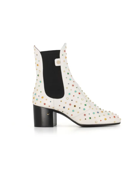 Buty do kostki Laurence Dacade skórzane białe
