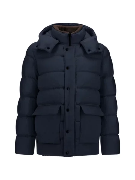 Geacă parka Herno cu glugă albastru